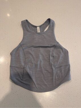 lululemon athletica Heathered Light Gray Racerback Tank